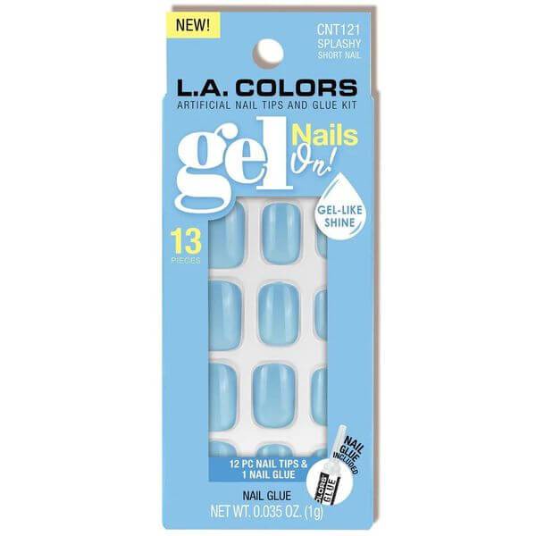LA Colors Splashy Gel Nails On! - Artificial Short Nail Tips