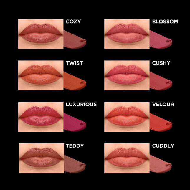 Velvet Plush Creamy Lip Color Swatches