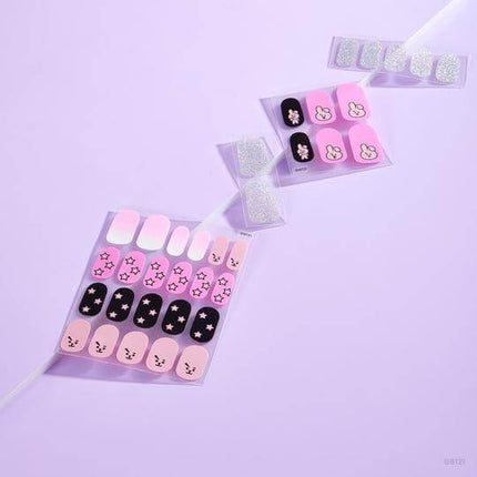 The Crème Shop BT21 COOKY Energy Pink Gel Nail Strips 3