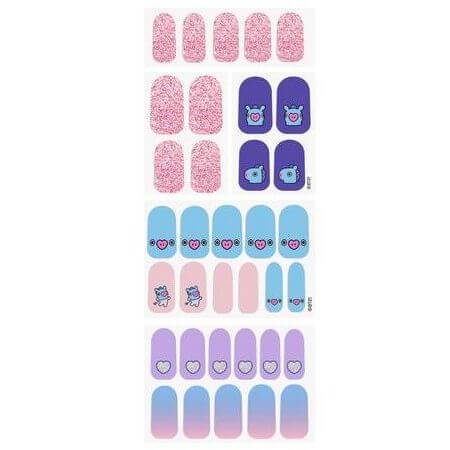 The Crème Shop BT21 MANG Cotton Candy Sky Gel Nail Strips Kit