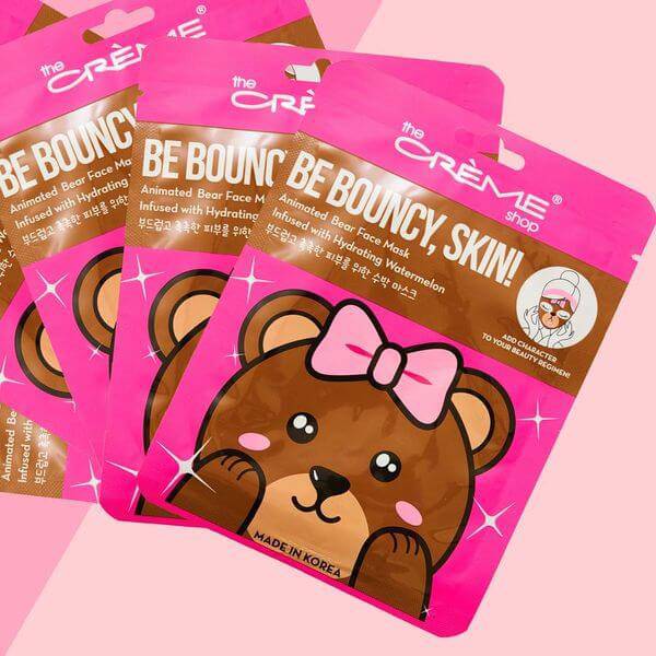 The Creme Shop Be Bouncy, Skin! Animated Bear Face Mask - Hydrating Watermelon CRAM5749 3