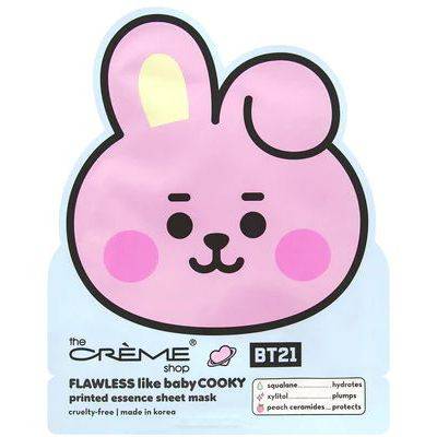 The Creme Shop FLAWLESS Like Baby COOKY Printed Essence Sheet Mask - Squalane, Xylitol, Peach Ceramides
