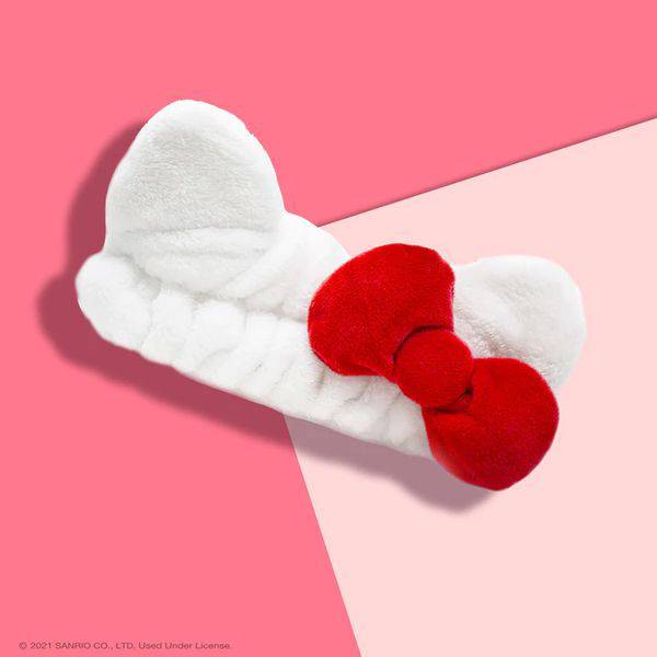 The Creme Shop Plush Spa Headband with Hello Kitty's Signature Bow