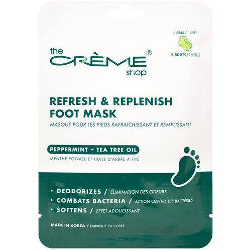 The Creme Shop Refresh & Replenish Foot Mask | Peppermint + Tea Tree Oil