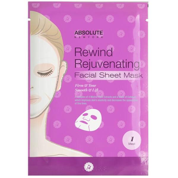 AFSM05 Absolute New York Rewind Rejuvenating Facial Sheet Mask