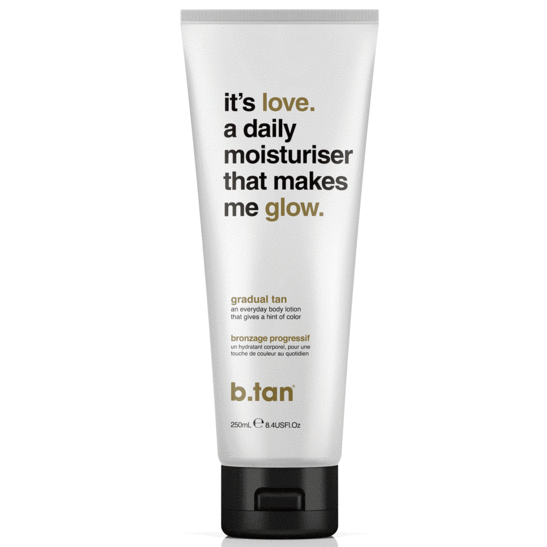 b.tan It's Love. A daily moisturizer that makes me glow...