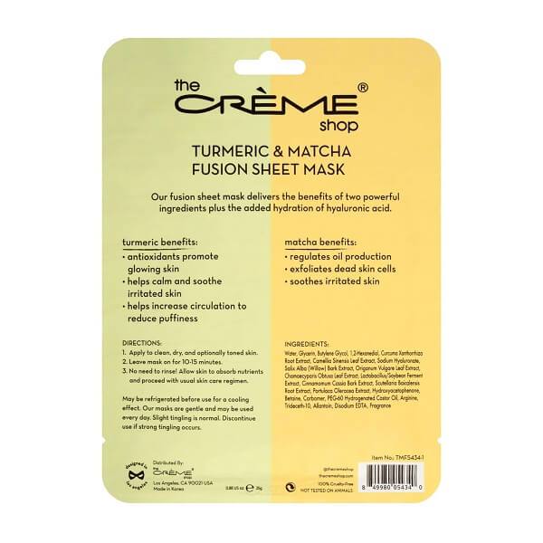 Creme Shop Turmeric and Matcha Fusion Sheet Mask 1