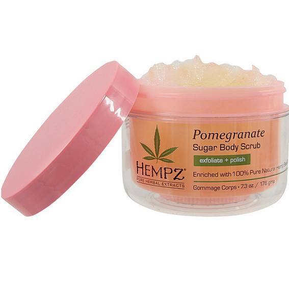 hempz pomegranate herbal sugar body scrub - hempz - skincare & body
